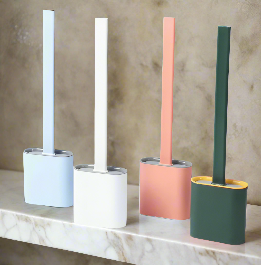 Flexibel Toilettenbürste Mit Wandhalter | Hygienische WC Reinigung Platzsparend