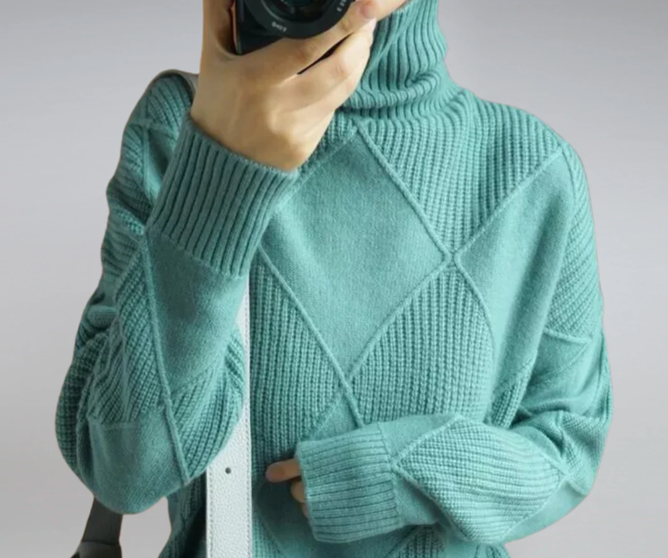 Pullover | Rollkragenpullover mit Strukturmuster