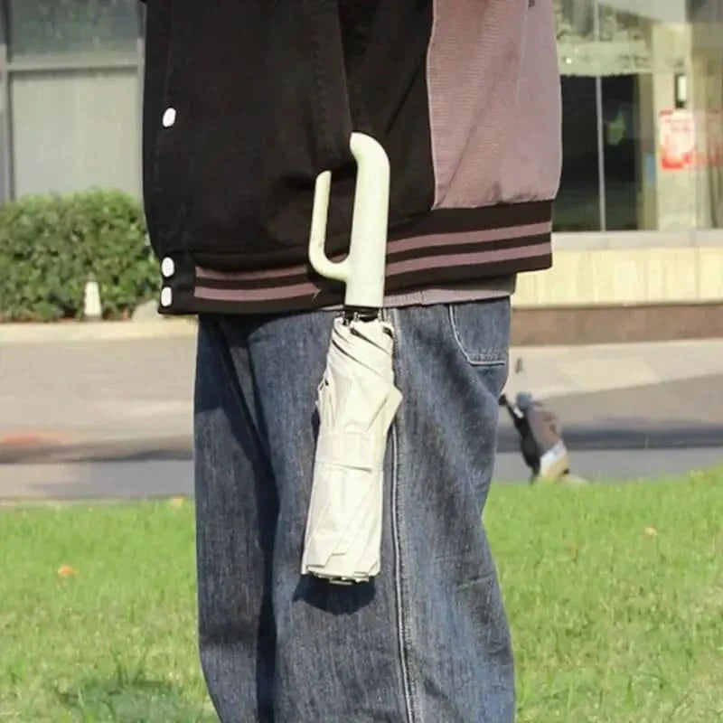 Automatik Regenschirm Winddicht Mit UV Schutz 8 Rippen | Kompakter Taschenschirm Für Regen Und Sonne