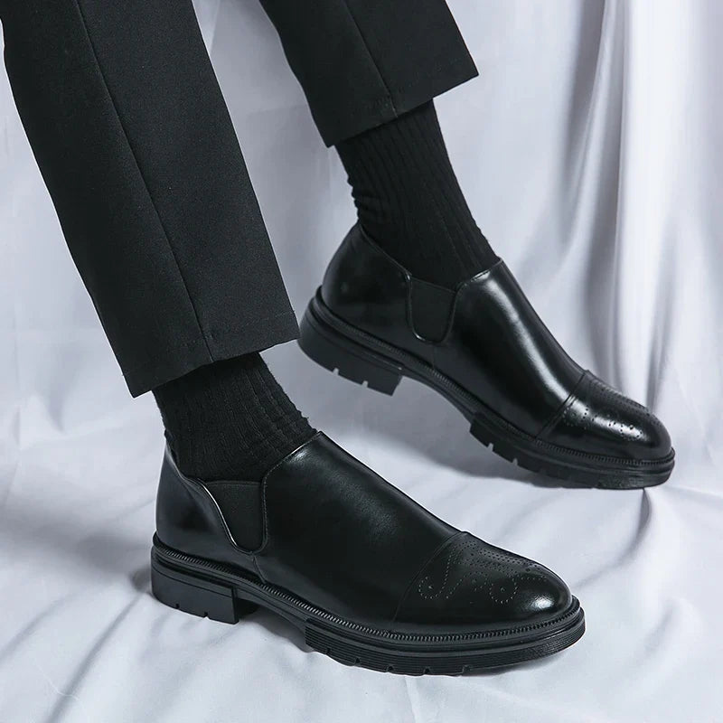 Business Loafer Schuhe | Klassisches Slip On Design mit Lochmuster
