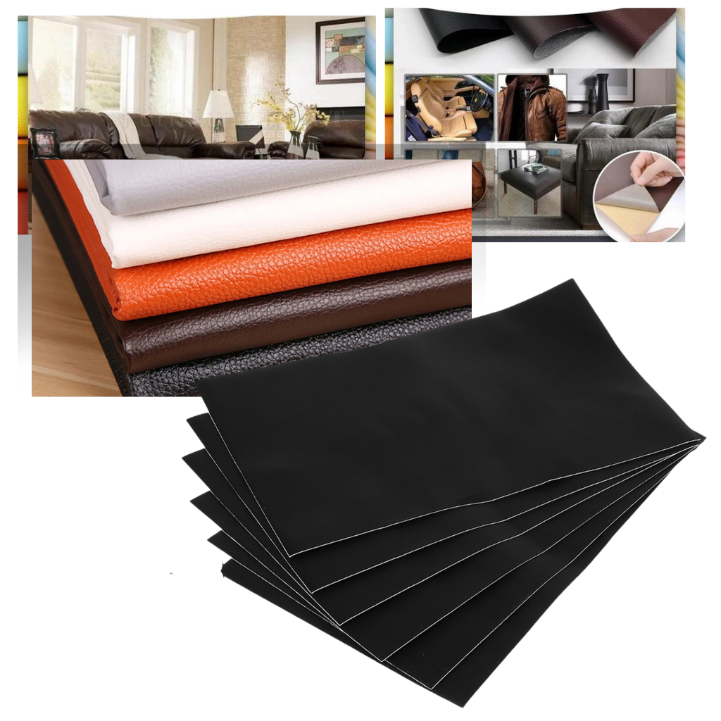 Kunstleder Reparaturflicken Selbstklebend | Zuschneidbar Robust Leder