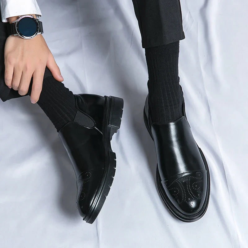 Business Loafer Schuhe | Klassisches Slip On Design mit Lochmuster