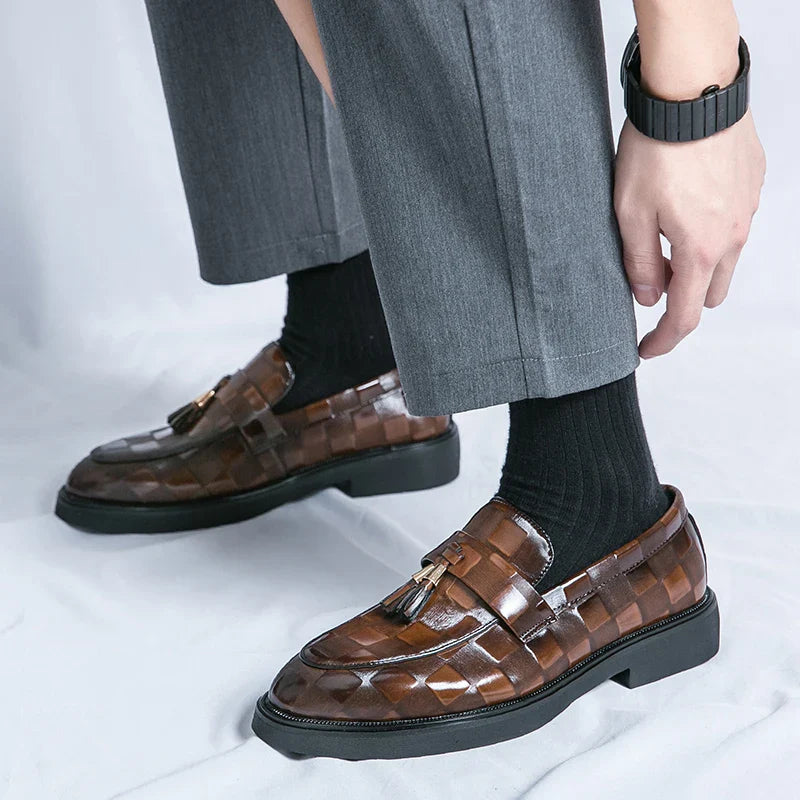 Business Loafer | Klassisches Modell mit Quasten und Musteroptik
