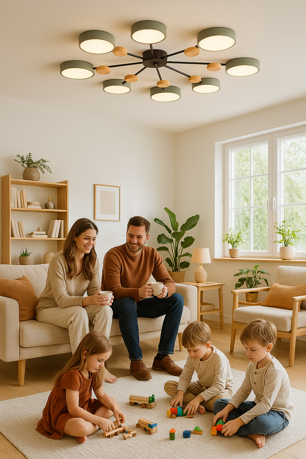 LED Deckenleuchte Skandinavisch | Verzweigt Warmweiß