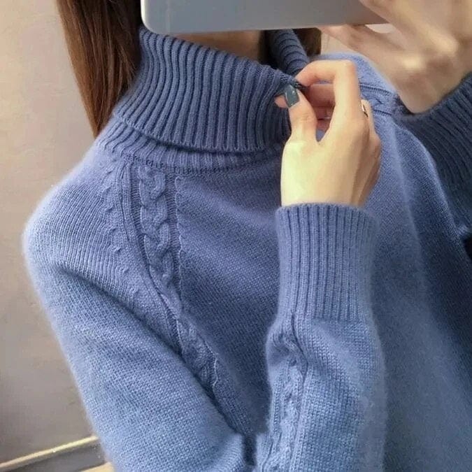 Rollkragenpullover - Strick Mit Raglanärmeln