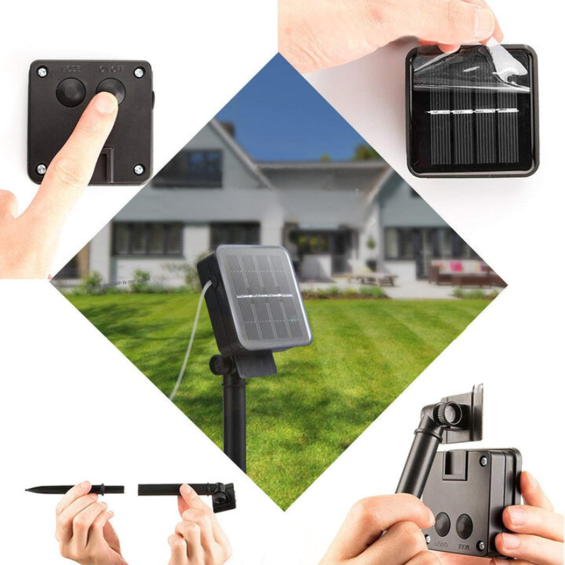 Solar Lichterkette Außen | Außenbeleuchtung Wetterfestes Design