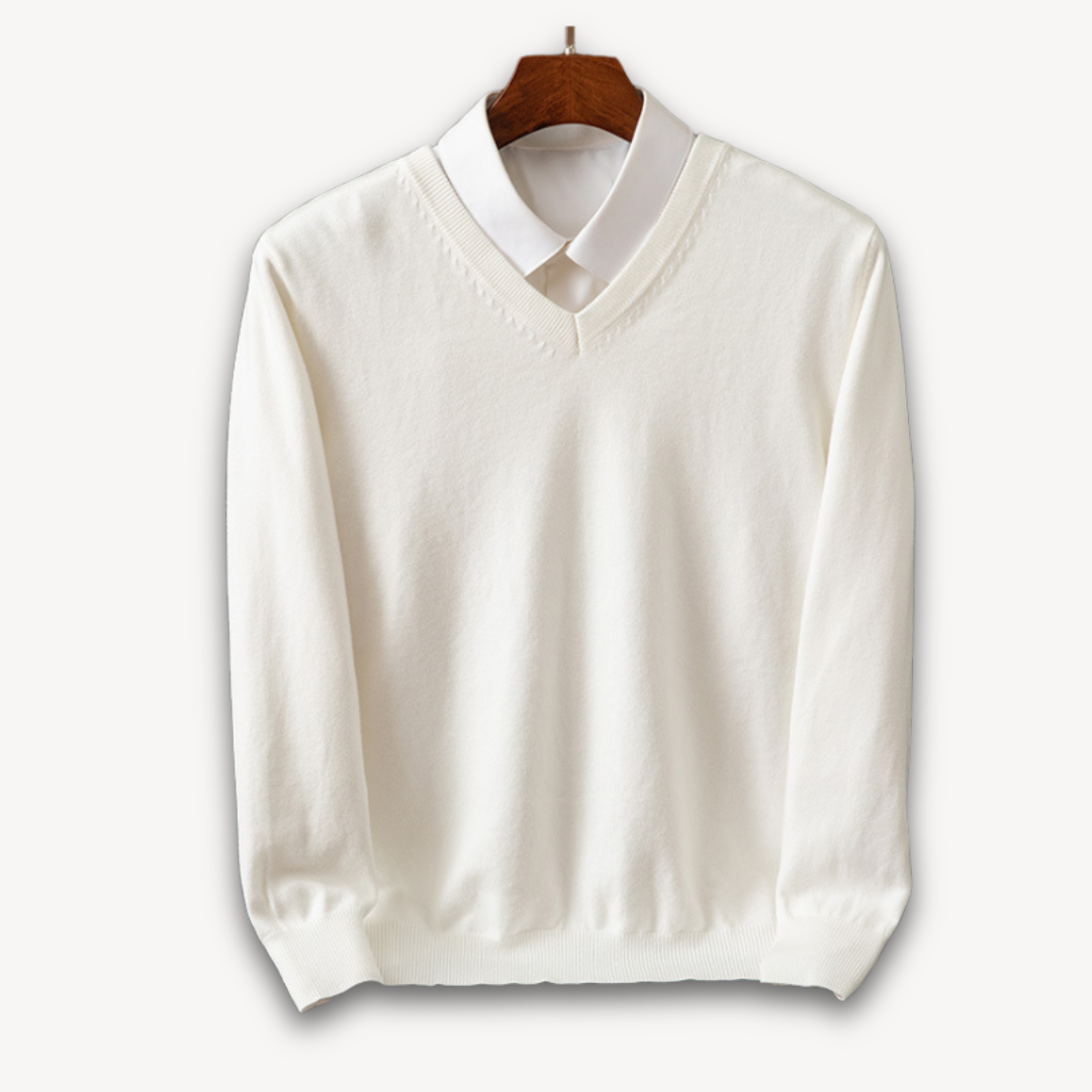 V Ausschnitt Pullover - Schmaler Schnitt für Alltag