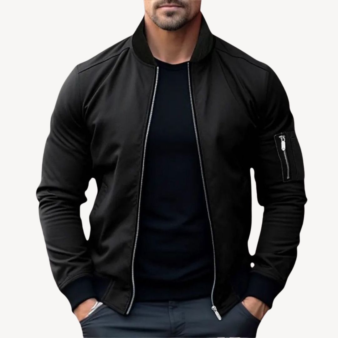 Bomberjacke mit Zipper - Moderner Slim Fit