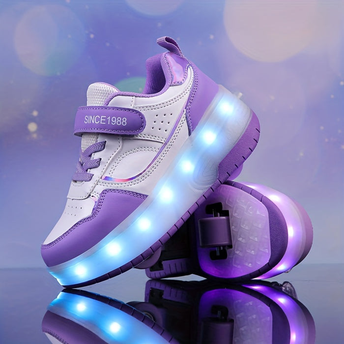 Roller Sneakers Kinder | Mit LED Rollen und Rutschfester Sohle