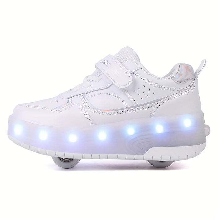 Roller Sneakers Kinder | Mit LED Rollen und Rutschfester Sohle