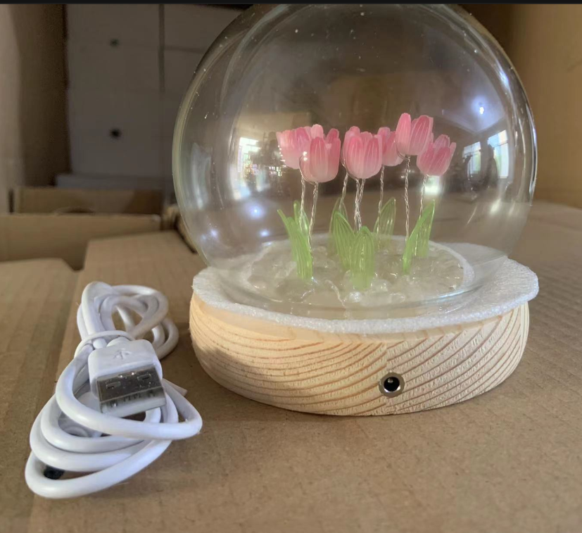 Tulpen LED Nachtlicht Deko Lampe | Warmes Stimmungslicht Für Schlafzimmer Und Kinderzimmer