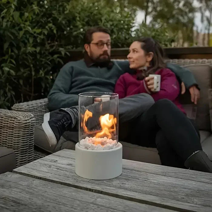 Tischlaterne Tischlampe Modern | Tragbar Flammenlicht Wetterfest