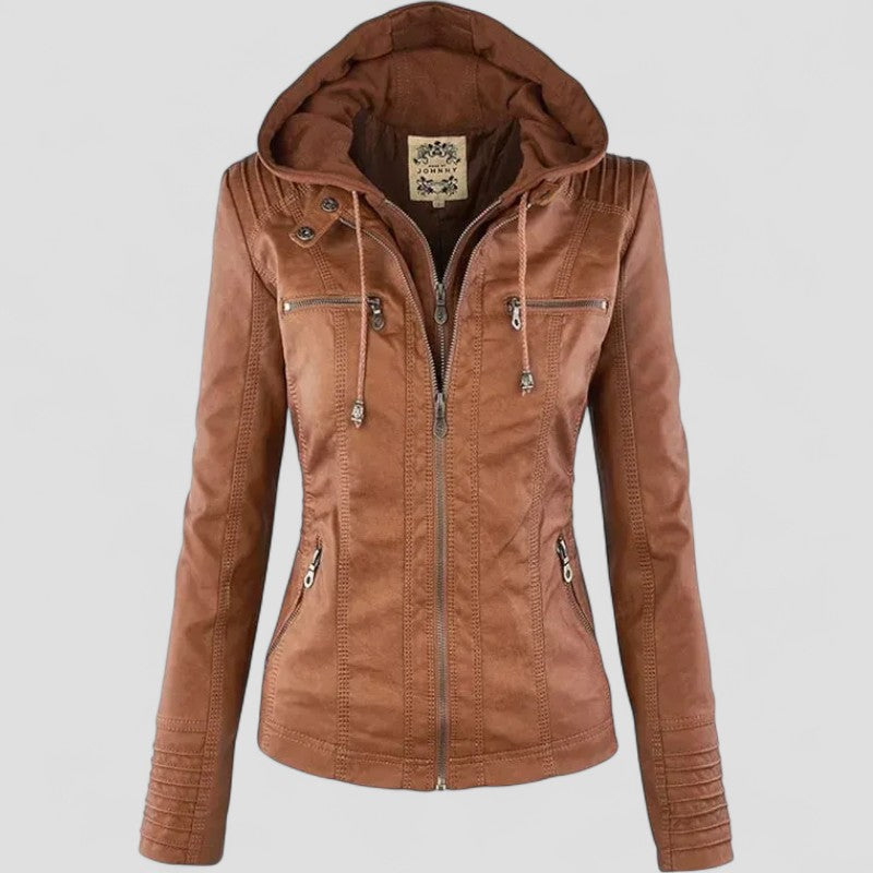 Übergangsjacke | Kurzer Schnitt mit Kapuze und Reißverschluss