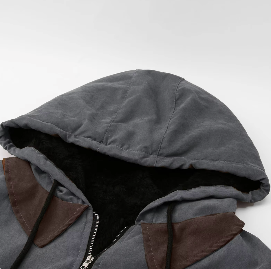 Übergangsjacke - Kapuze und Frontreißverschluss
