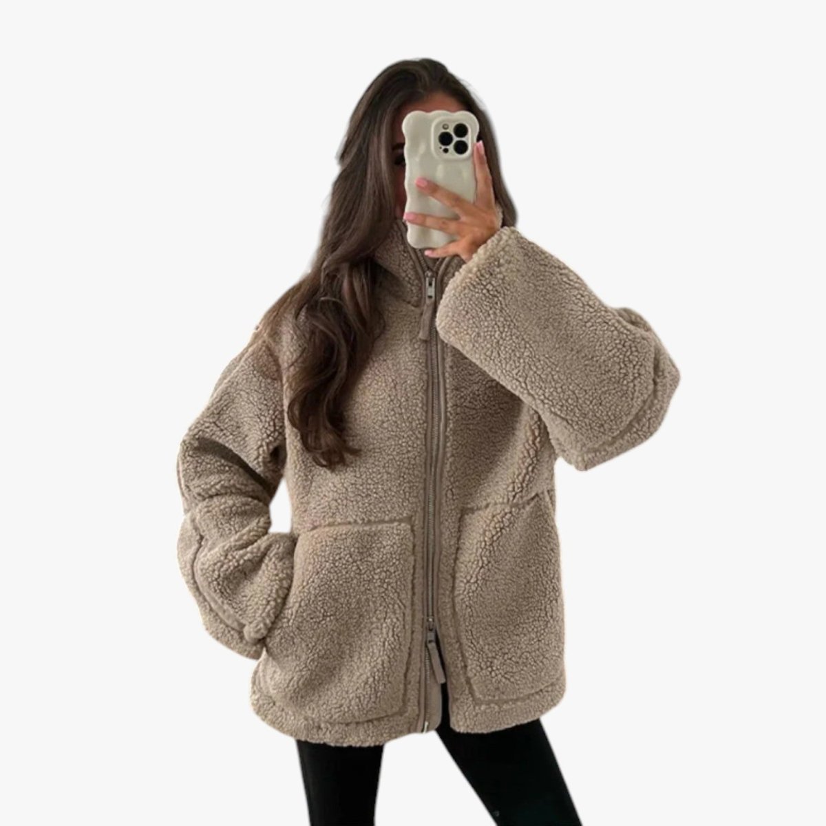 Jane - Plüsch - Teddy - Mantel für Damen - Modeir