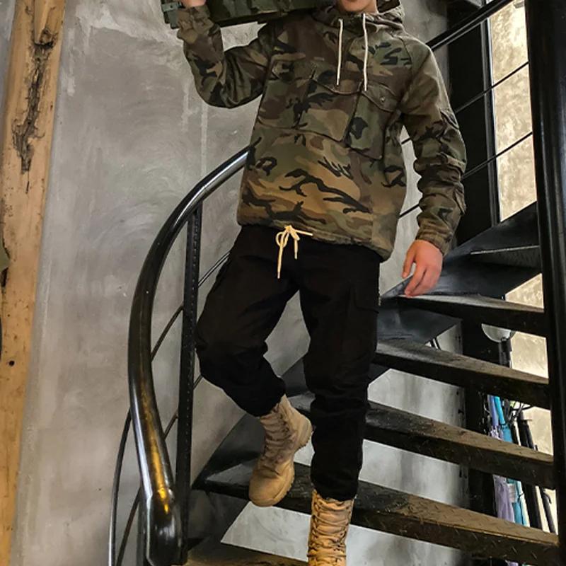 Winterjacke Herren | Cargo Stil Mit Halbreißverschluss