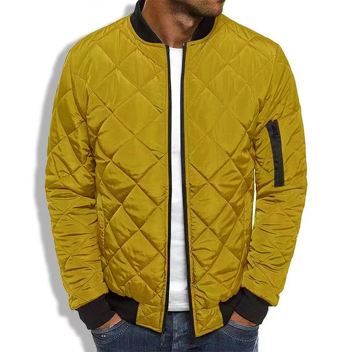 Winterjacke Herren | Steppjacke Bomberjacke Mit Rautensteppung