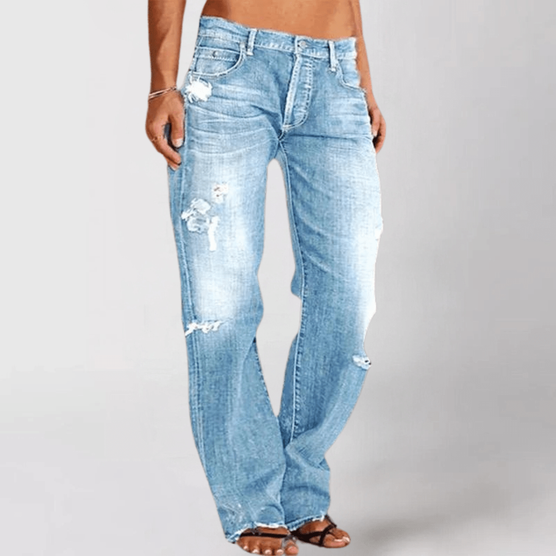 Weit Geschnittene Jeans - Distressed Details
