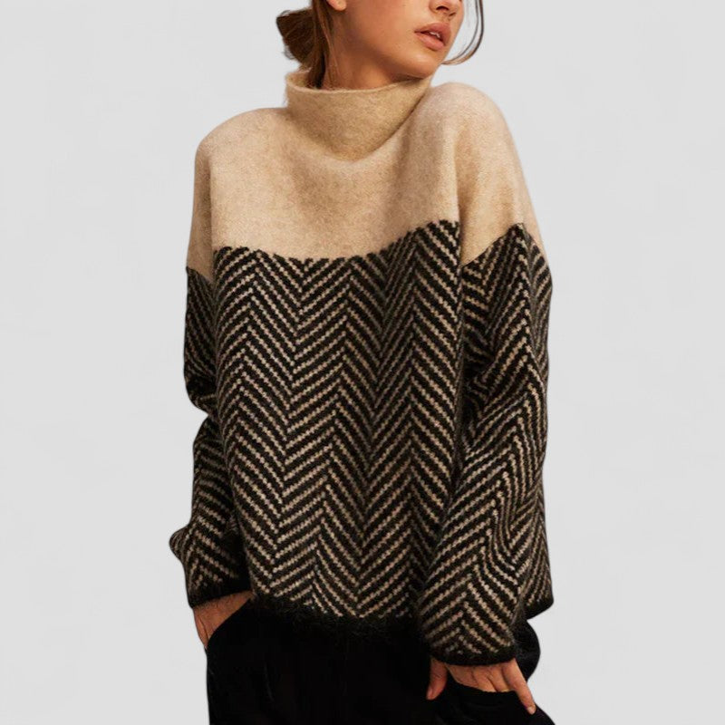 Strickpullover | Rollkragenpullover mit Muster