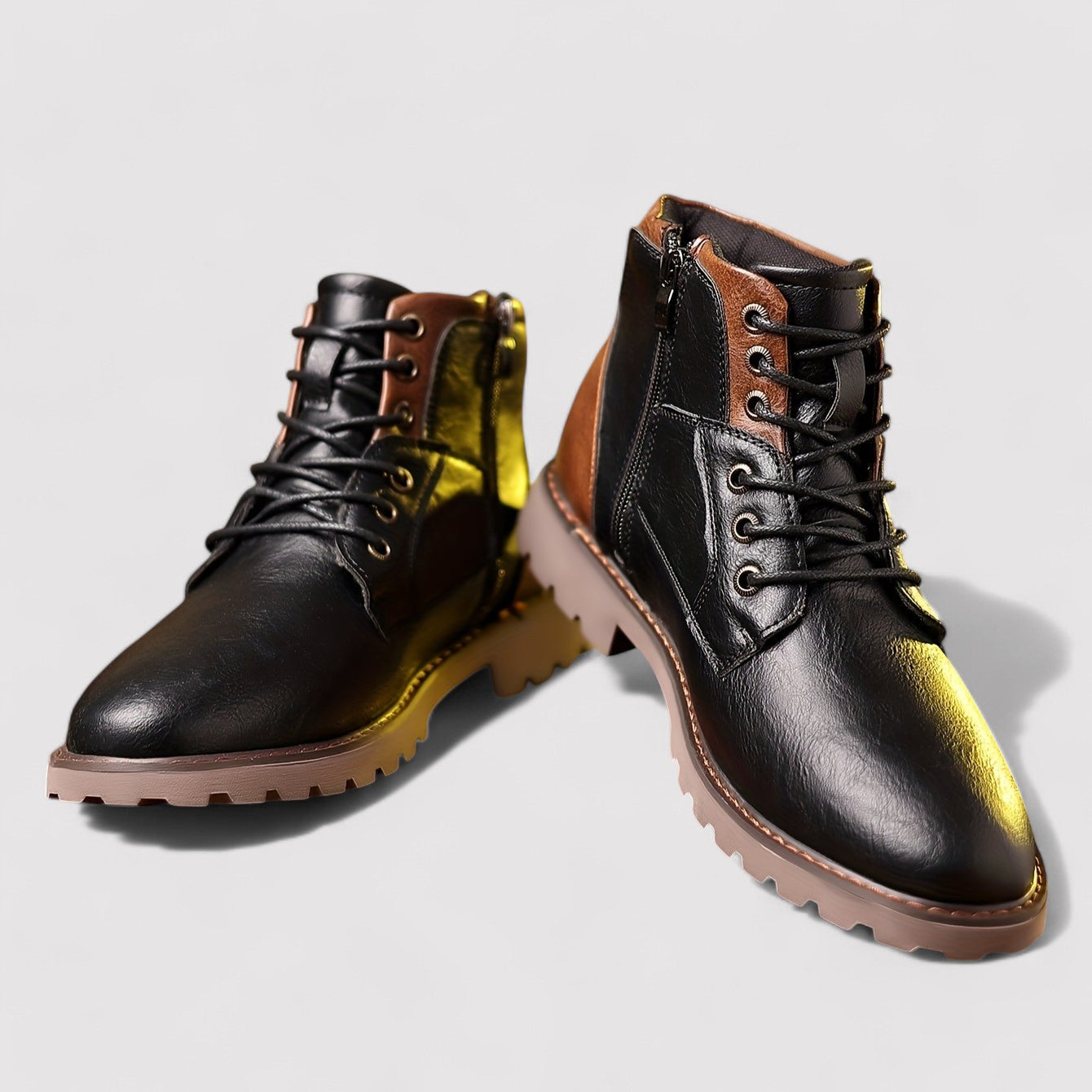 Freizeit Boots mit Reißverschluss - Klassischer Schnürstil
