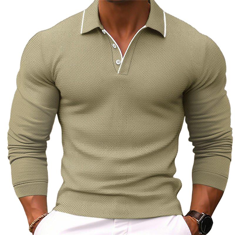 Polo Shirt Langarm | Klassische Knopfleiste