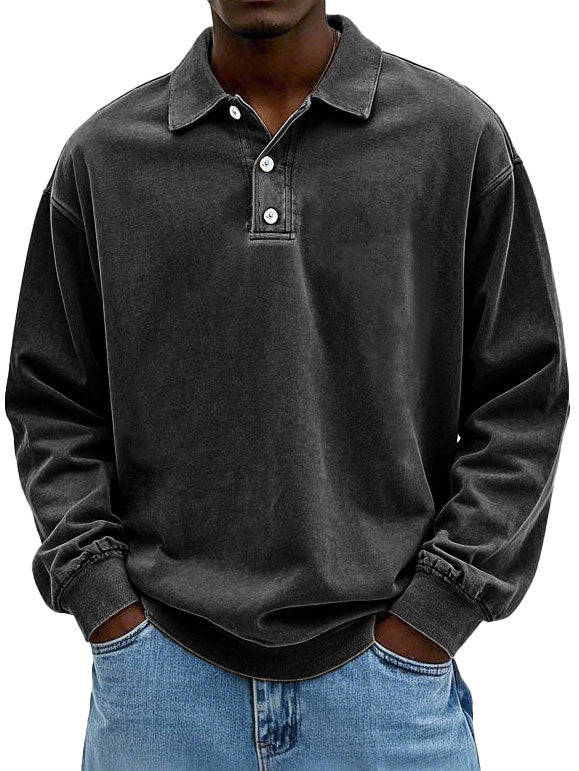 Langarm Polo Shirt | Klassischer Kragen mit Knopfleiste