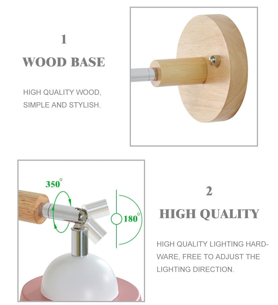 Moderne Wandleuchte Design | Schwenkbarer Strahler mit Zugschalter