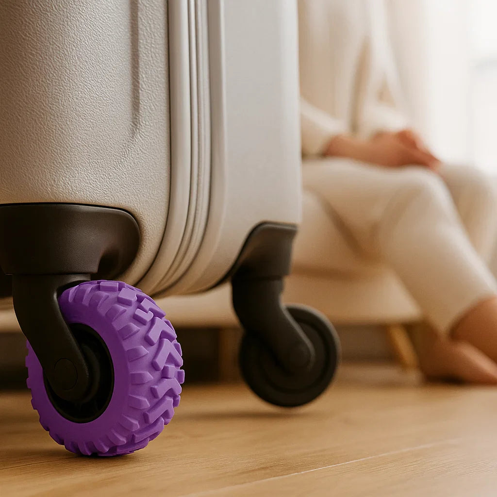 Rollenschutz Für Koffer | Schutzkappen Für Kofferräder Einfach Anzubringen