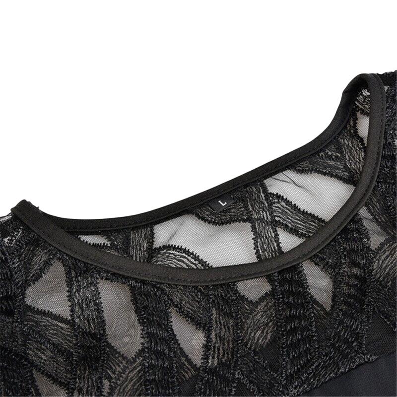 Abendkleid Knielang - Mit Asymmetrischem Overlay