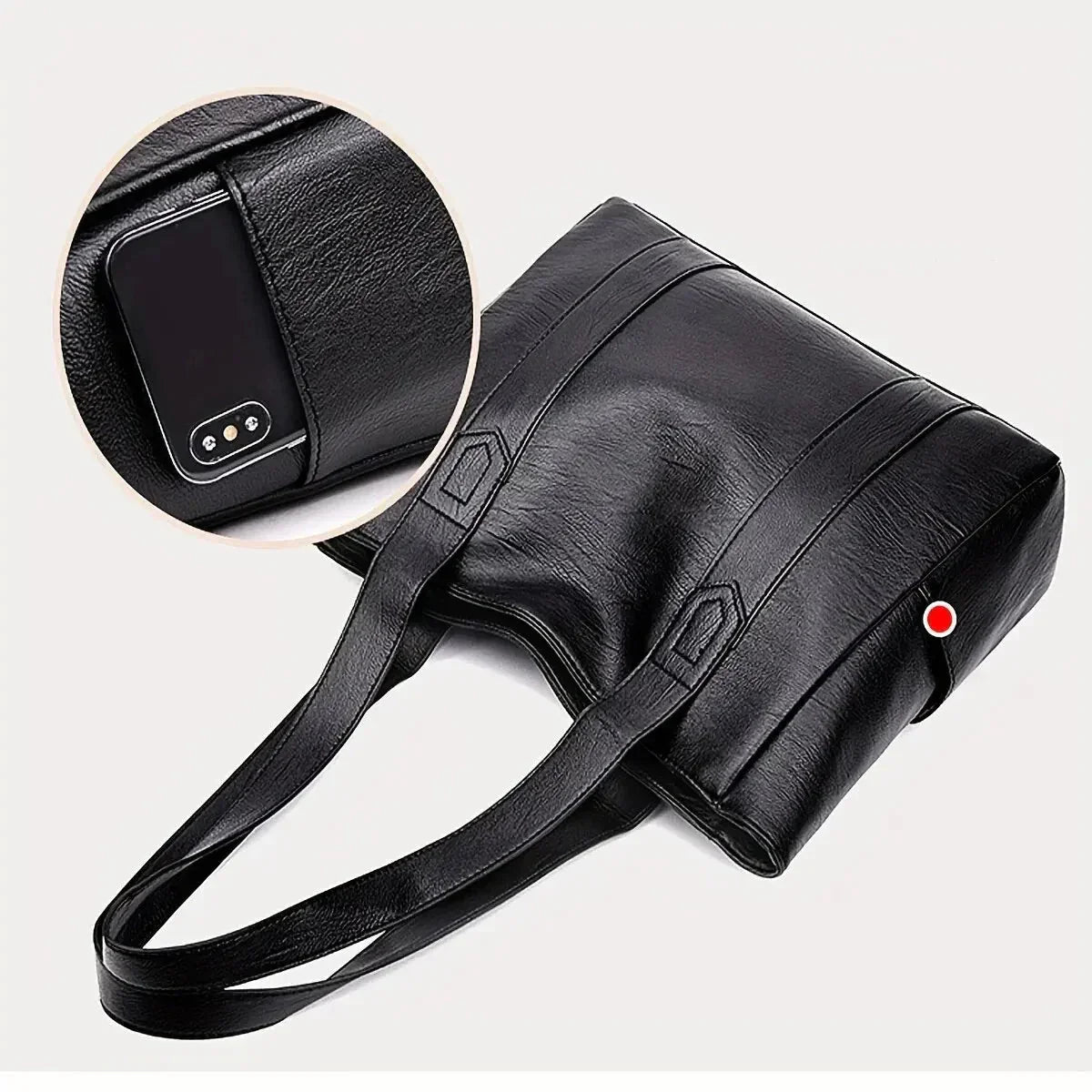 Shopper Tasche - Klassisches Design Mit Seitentaschen