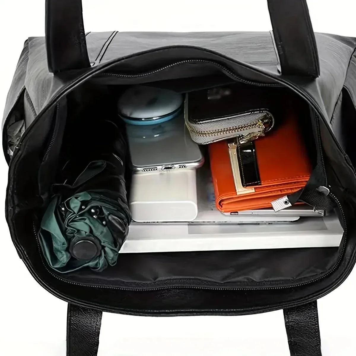 Shopper Tasche - Klassisches Design Mit Seitentaschen