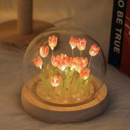 Tulpen LED Nachtlicht Deko Lampe | Warmes Stimmungslicht Für Schlafzimmer Und Kinderzimmer