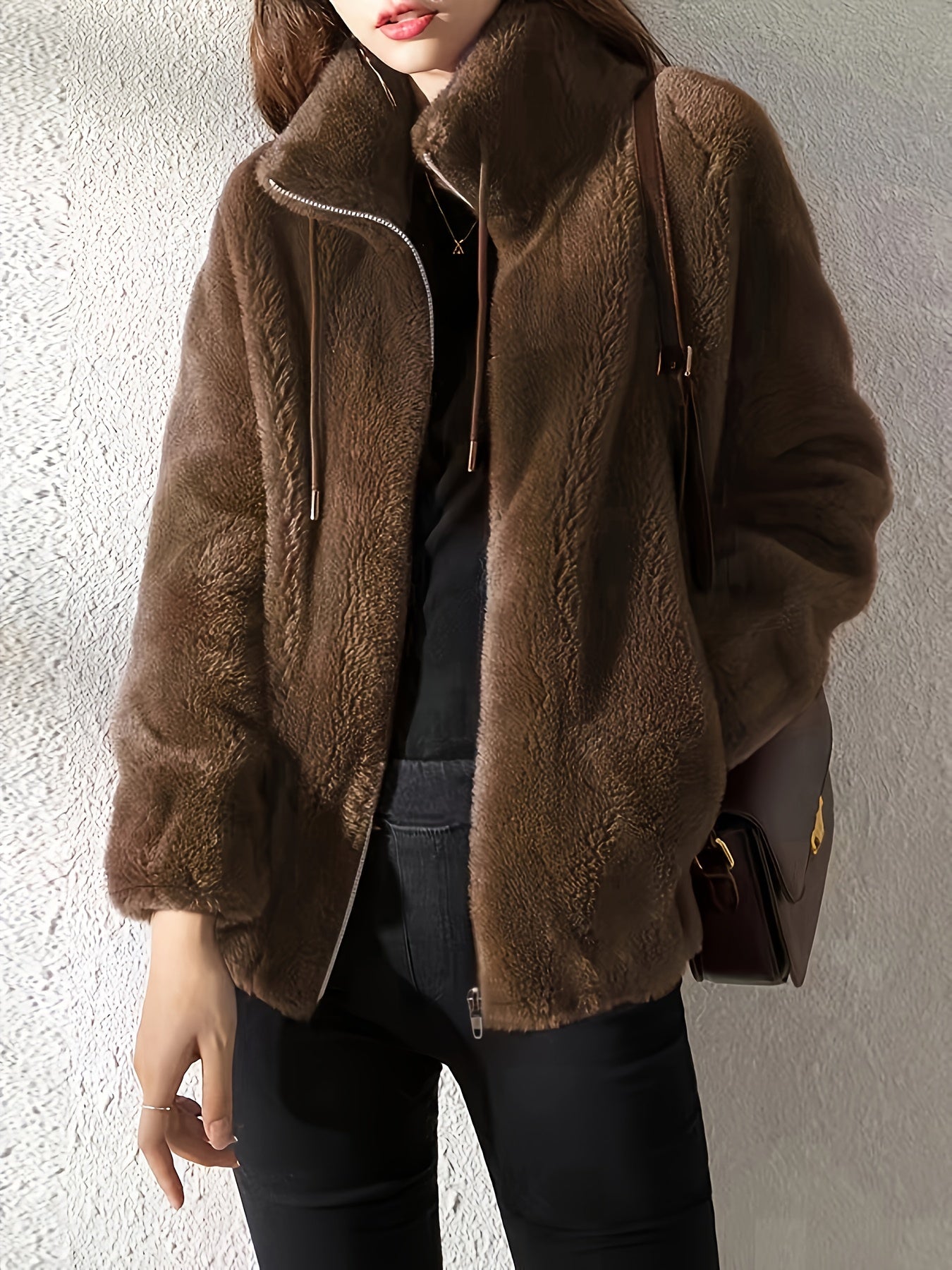 Winterjacke - Lockerer Schnitt mit Reißverschluss