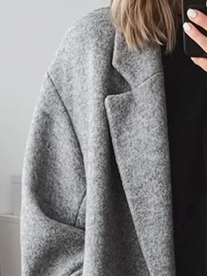 Oversize Mantel | Langer Übergangsmantel mit Knöpfen