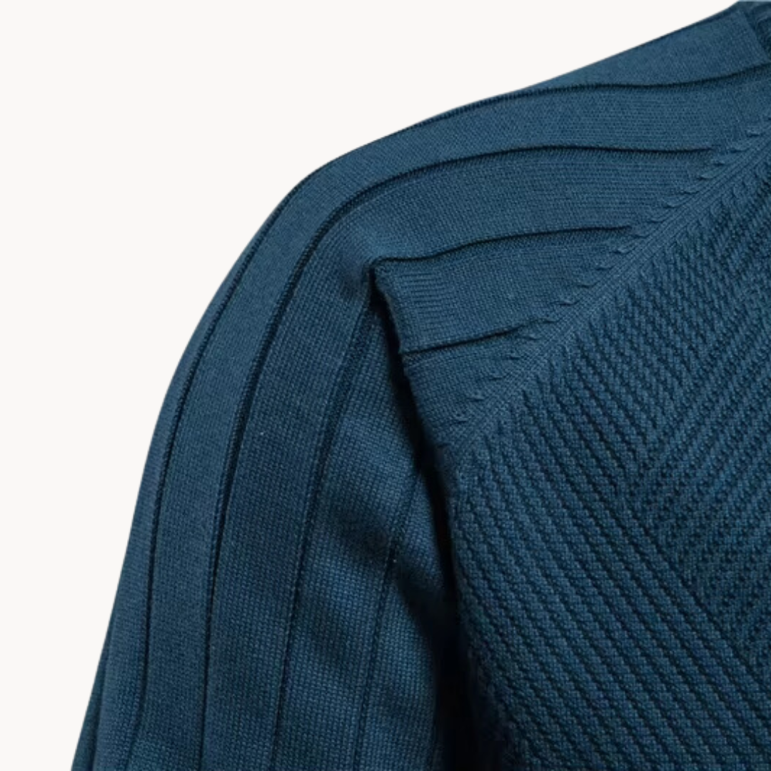 Zip Pullover - Strukturiertes Design mit Stehkragen