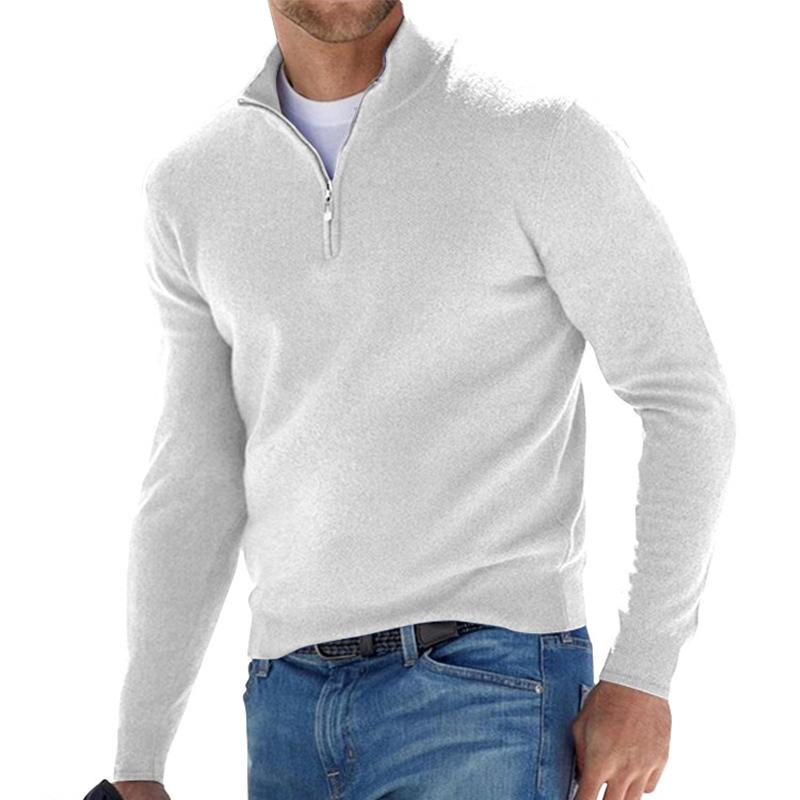 Pullover Mit Reißverschluss | Hoher Kragen