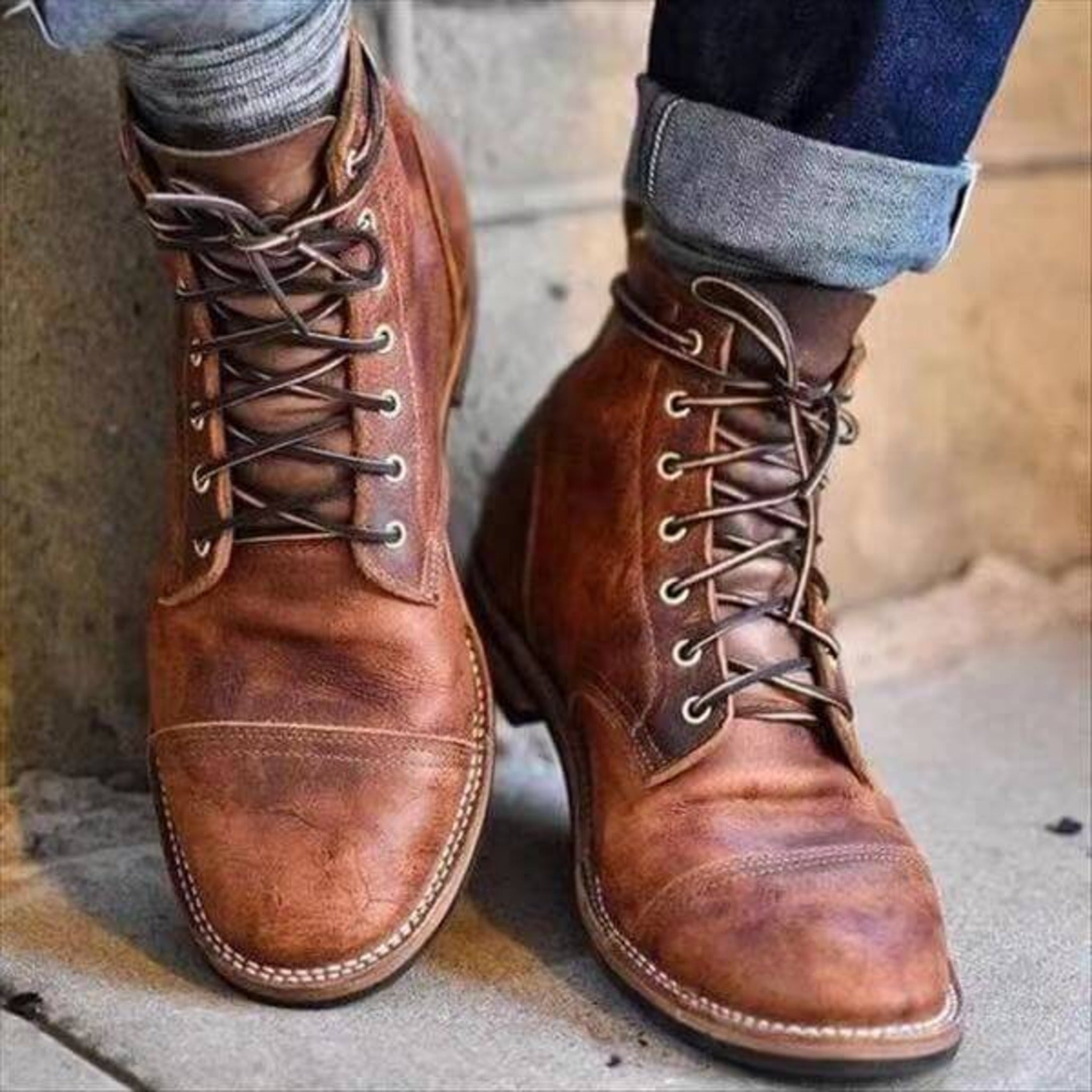 Freizeit Stiefel - Klassisch mit Schnürung