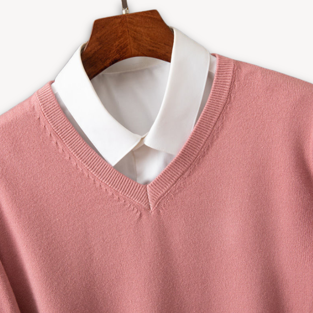 V Ausschnitt Pullover - Schmaler Schnitt für Alltag