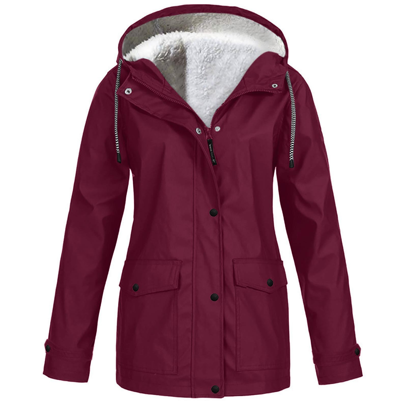 Winterjacke Mit Kapuze | Gefütterter Schnitt Mit Taschen