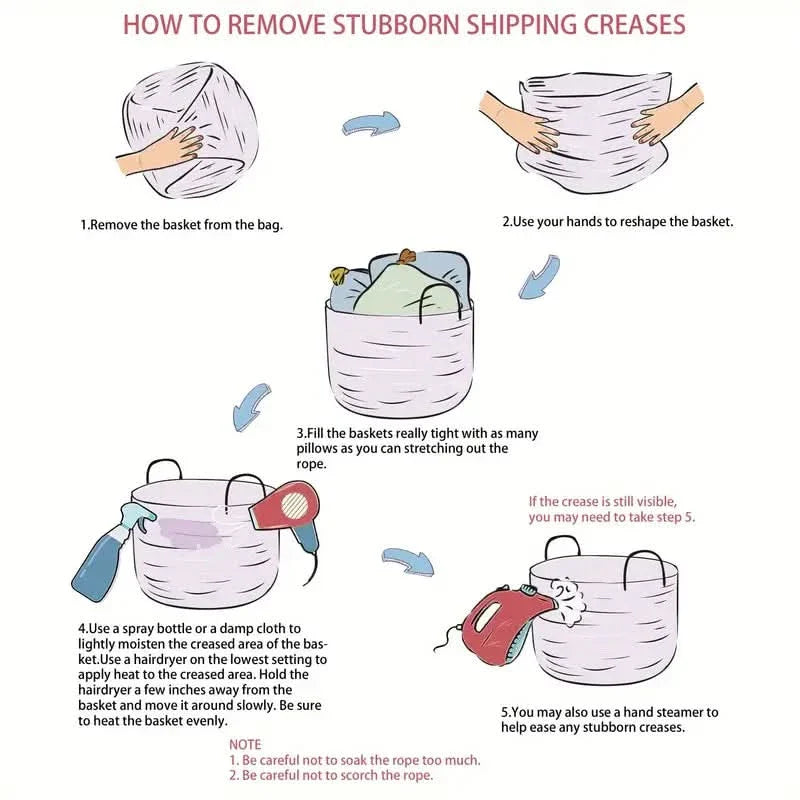 Faltbarer Wäschekorb Mit Griffen | Großer Aufbewahrungskorb Für Wäsche Spielzeug Decken