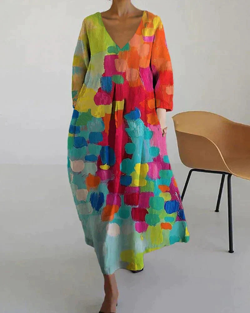 Damen Italienische Strand Maxi Kleid