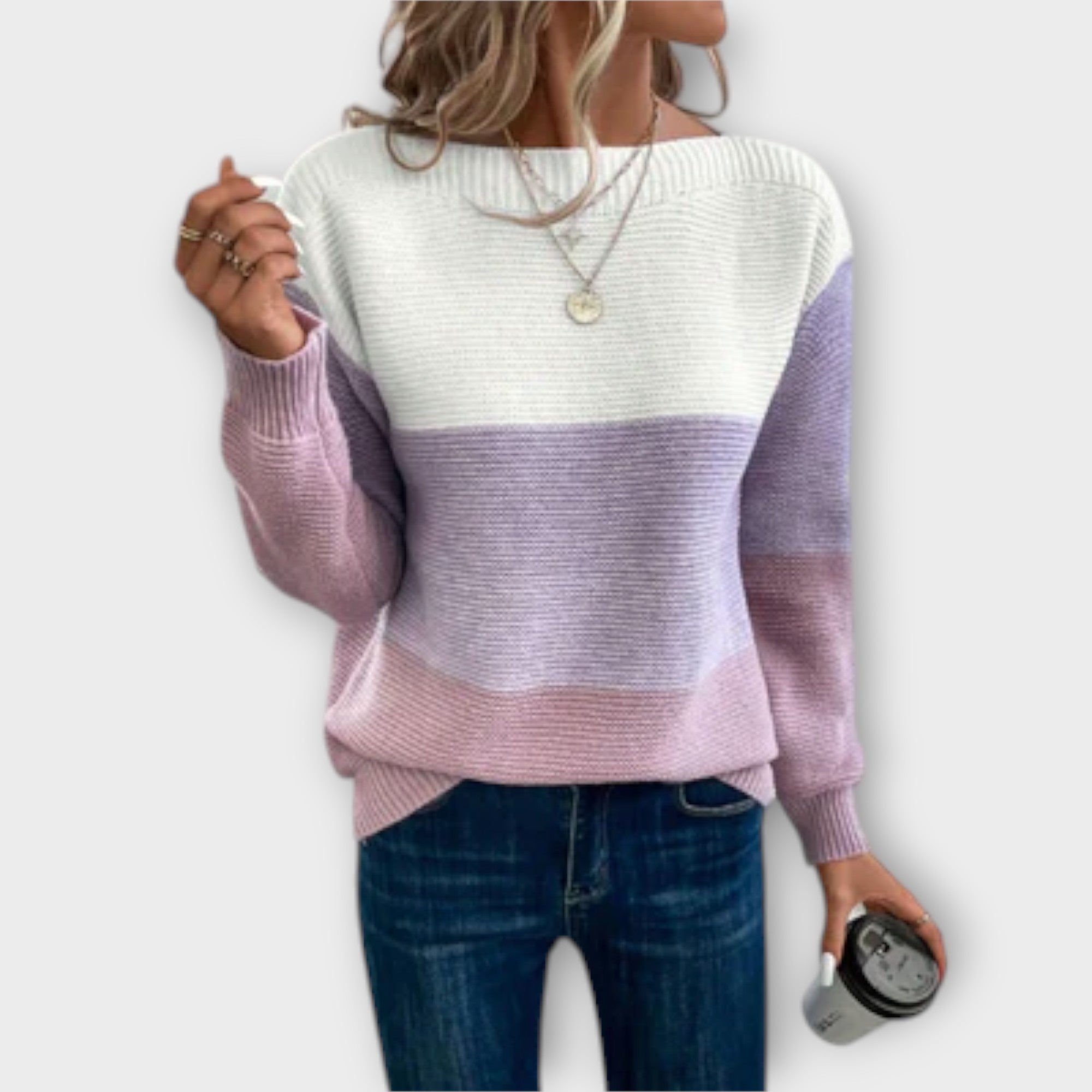 Strickpullover | Rundhals Lockerer Schnitt