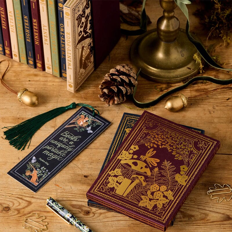 24 Tage Lesezeichen mit Zitat und Quaste | Kreatives Zubehör für Bücher