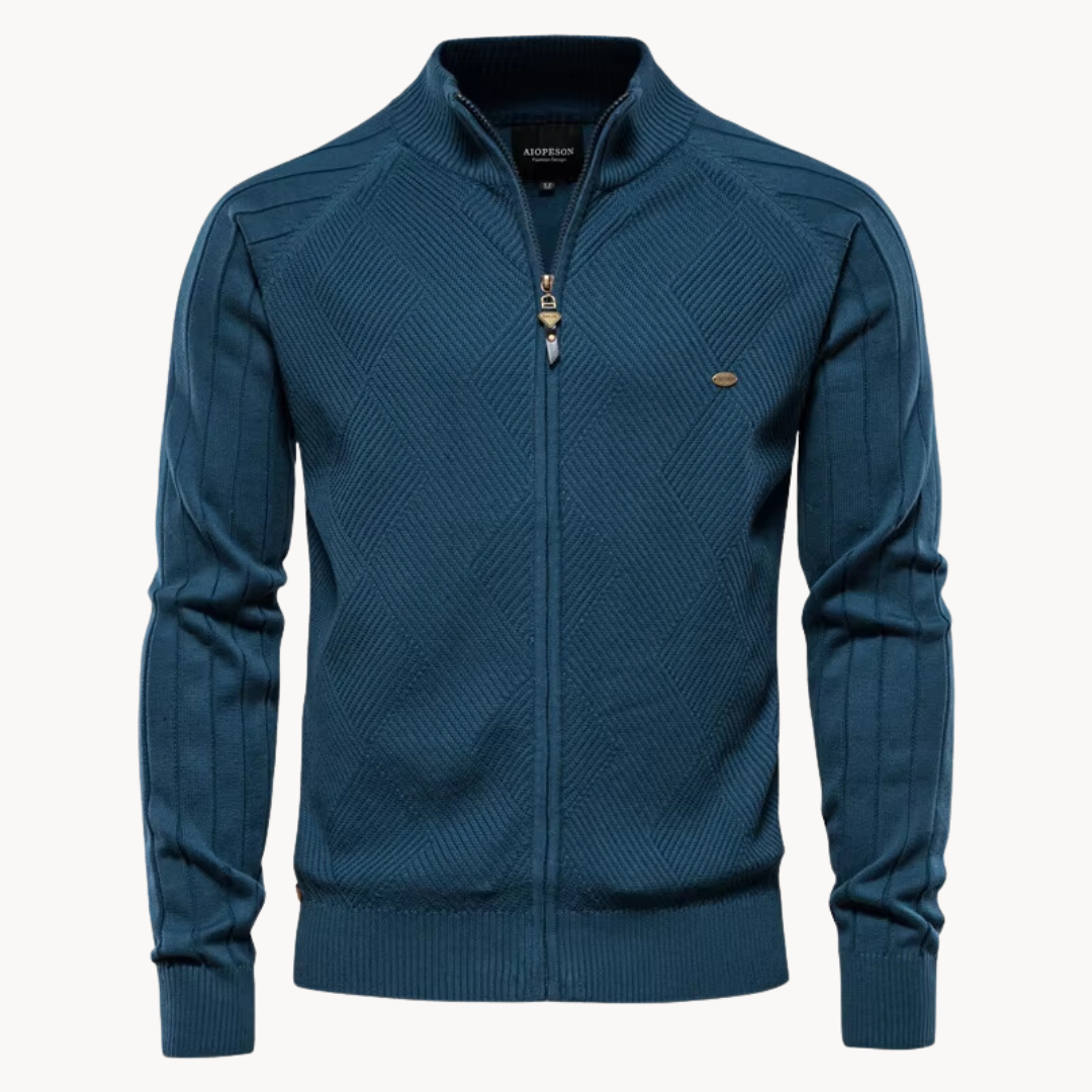 Zip Pullover - Strukturiertes Design mit Stehkragen