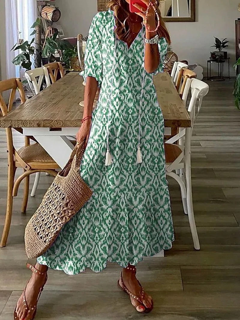 Damen Tunika Strand Maxi Kleid
