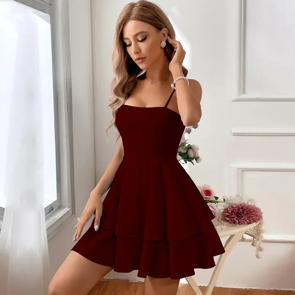 Damen Elegante Mini Kleid