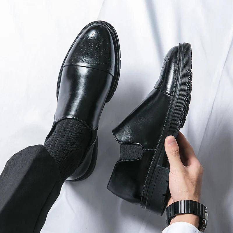 Business Loafer Schuhe | Klassisches Slip On Design mit Lochmuster