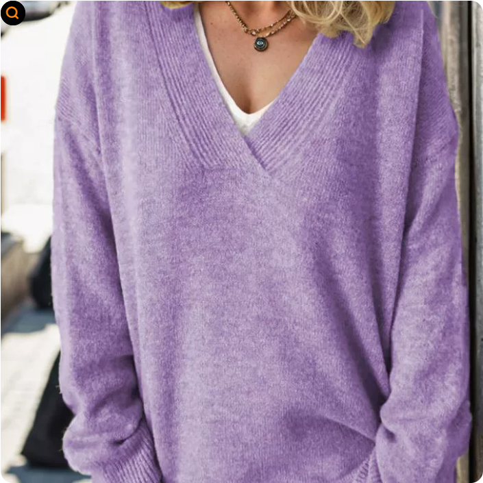 Pullover Sweater | Locker V Ausschnitt