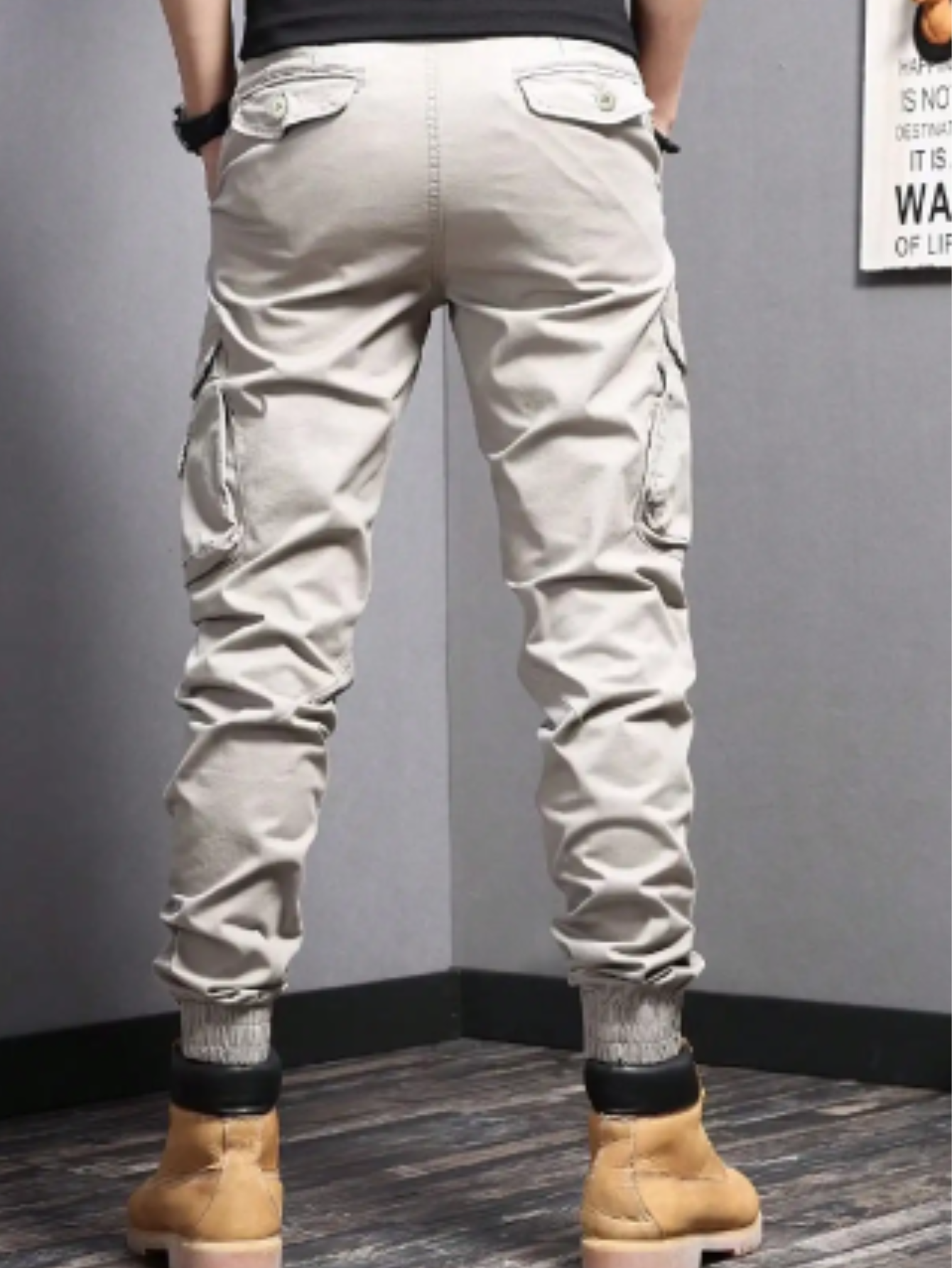 Cargo Hosen - Elastischer Bund mit Seitentaschen