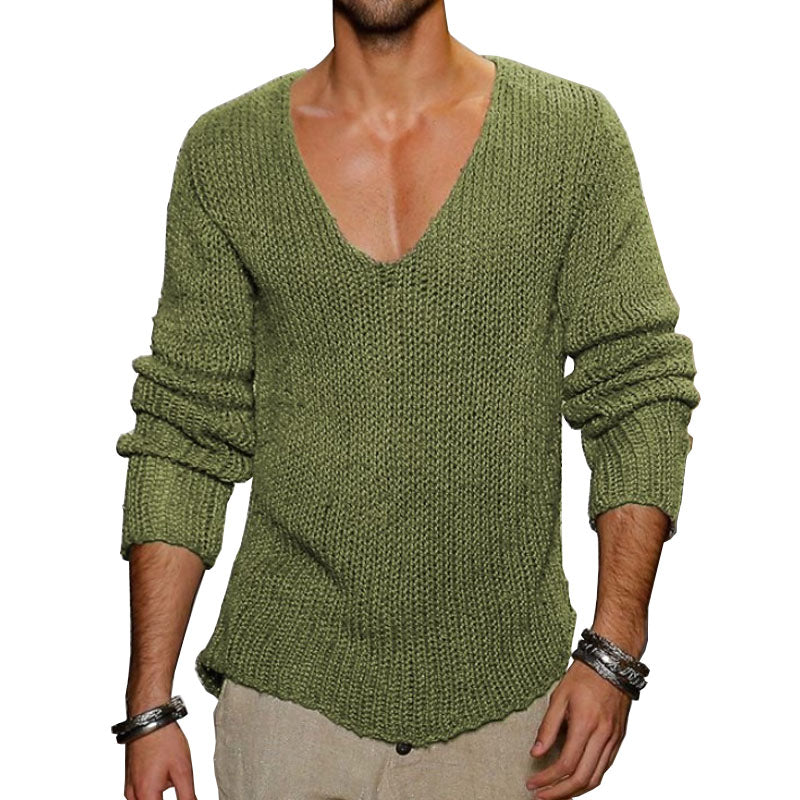 Strickpullover V-Ausschnitt | Lockerer Schnitt
